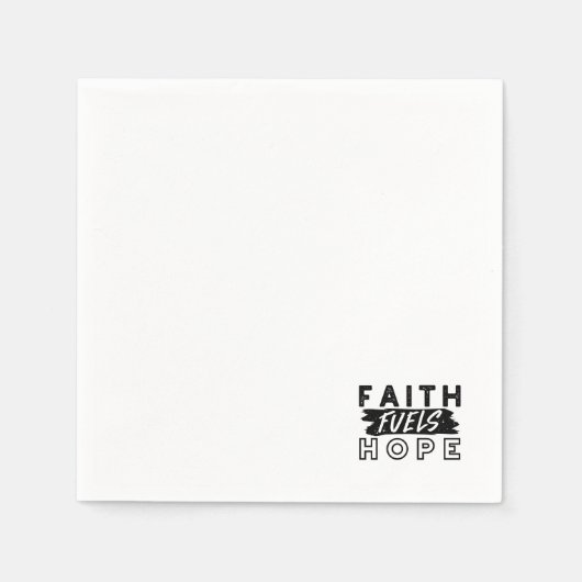 Faith Fuels Hope Quote – Uplifting Christian Art スタンダードカクテルナプキン (正面)