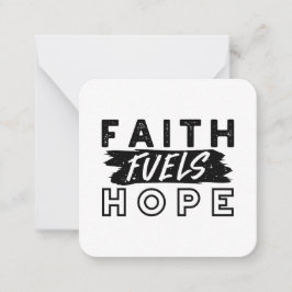 Faith Fuels Hope Quote – Uplifting Christian Art ノートカード