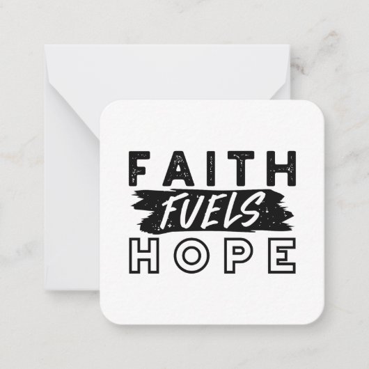 Faith Fuels Hope Quote – Uplifting Christian Art ノートカード (正面)
