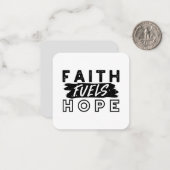 Faith Fuels Hope Quote – Uplifting Christian Art ノートカード (正面/裏面インサイチュ)