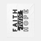 Faith Fuels Hope Quote – Uplifting Christian Art フリースブランケット (正面)