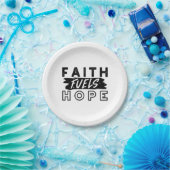 Faith Fuels Hope Quote – Uplifting Christian Art ペーパープレート (パーティー)
