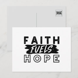 Faith Fuels Hope Quote – Uplifting Christian Art ポストカード