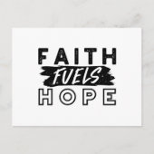 Faith Fuels Hope Quote – Uplifting Christian Art ポストカード (正面)