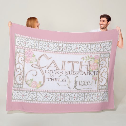 Faith Gives Substance Fleece Blanket (Lilac) フリースブランケット (インサイチュ)