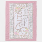 Faith Gives Substance Fleece Blanket (Lilac) フリースブランケット (正面)