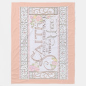 FAITH Gives Substance Fleece Blanket (Peach) フリースブランケット (正面)