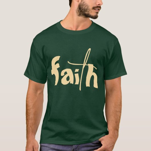 FAITH Graphic Forest Green Tシャツ (正面)