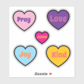 faith hearts Custom-Cut Vinyl Sticker シール (シート)