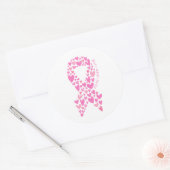 Faith Hope Breast Cancer Pink Ribbon Awareness ラウンドシール (封筒)