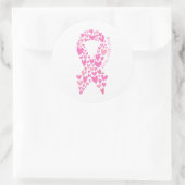 Faith Hope Breast Cancer Pink Ribbon Awareness ラウンドシール (バッグ)