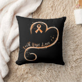 Faith Hope Loveオレンジリボン白血病認識度 クッション (ブランケット)