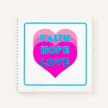Faith Hope Loveハートスパイラルノート