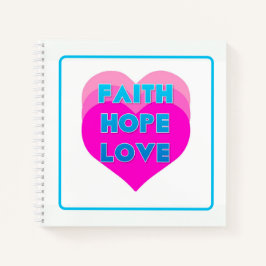 Faith Hope Loveハートスパイラルノート ノートブック