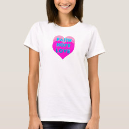 Faith Hope LoveハートTシャツ Tシャツ