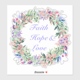 Faith Hope & Loveフローラリースシール シール