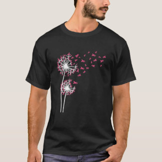 Faith Hope Love乳がん認識度Dandelion Tシャツ