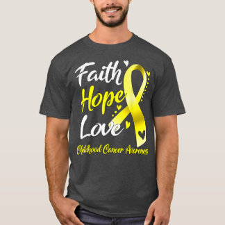 Faith Hope Love小児癌認識度1643 Tシャツ