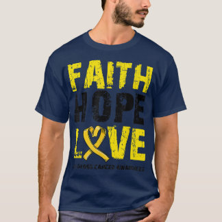 Faith Hope Love小児癌認識度1644 Tシャツ