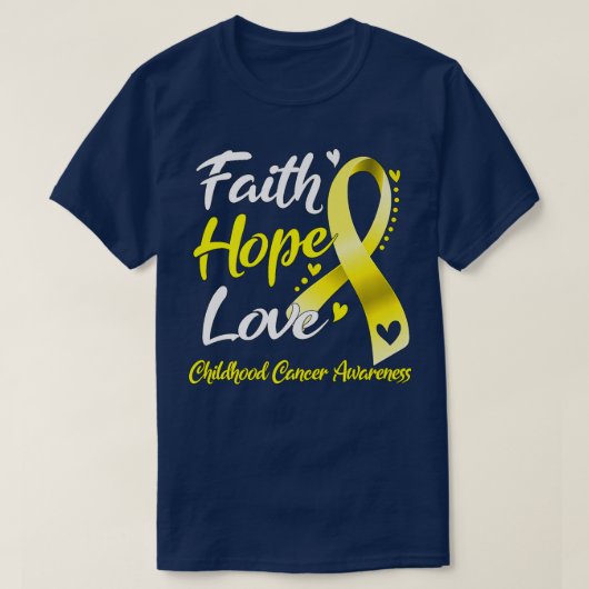 Faith Hope Love小児癌認識度429 Tシャツ (デザイン正面)