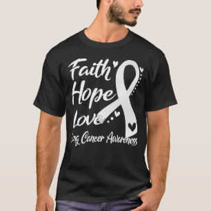 Faith Hope Love肺がん認識度 Tシャツ