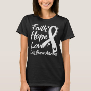 Faith Hope Love肺がん認識度 Tシャツ