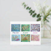 Faith Hope Love Angel Word Collageはがき ポストカード (スタンド正面)