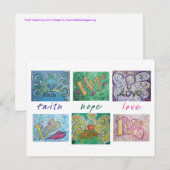 Faith Hope Love Angel Word Collageはがき ポストカード (正面/裏面)