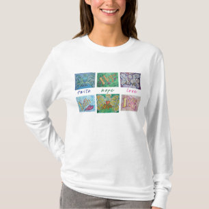 Faith Hope Love Angel Word Collage Tシャツ(フロント) Tシャツ