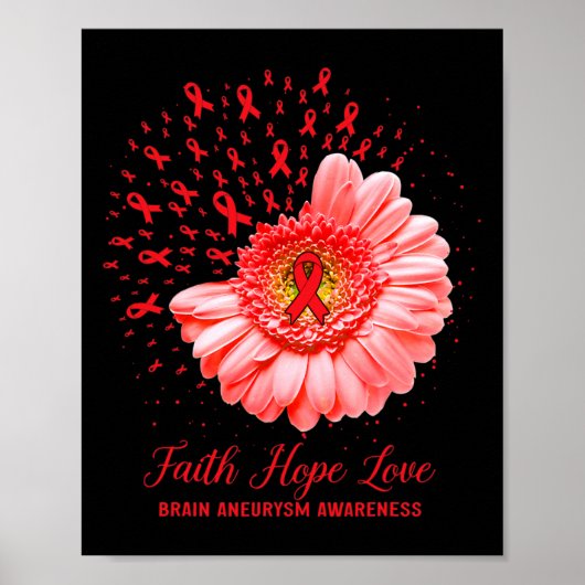 Faith Hope Love Brain Aneurysm Awareness Survivor  ポスター (正面)