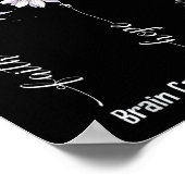 Faith Hope Love Brain Cancer認識度シャツフロー ポスター (角)