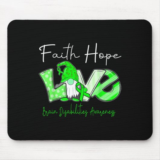 Faith Hope Love Brain Disablity認識度 マウスパッド (正面)
