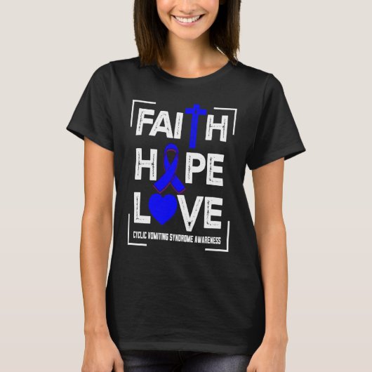 Faith Hope Love Cyclic Vomiting Syndrome Awareness Tシャツ (正面)