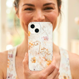 Faith Hope Love Elegant Floral Case-Mate iPhone 14ケース