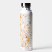 Faith Hope Love Elegant Floral Watercolor ウォーターボトル (左面)