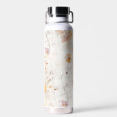 Faith Hope Love Elegant Floral Watercolor ウォーターボトル (背面)