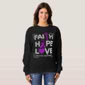 Faith Hope Love Epilepsy Awareness スウェットシャツ (正面フル)