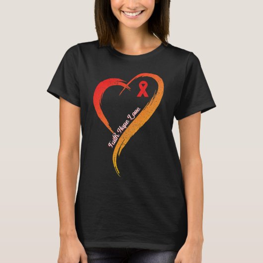 Faith Hope Love Heart Disease Awareness Cardiologi Tシャツ (正面)