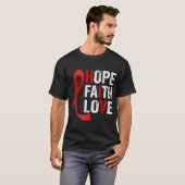 Faith Hope Love - Hiv World Aids Day認識度 Tシャツ (正面フル)