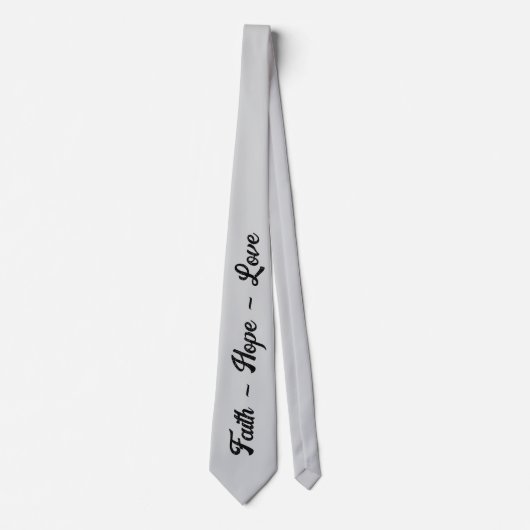 Faith Hope Love | Inspirational Men's Neck Tie ネクタイ (正面)