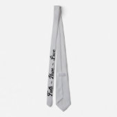 Faith Hope Love | Inspirational Men's Neck Tie ネクタイ (裏面)