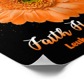 Faith Hope Love Leukemia Awareness Flower Be Stron ポスター (角)
