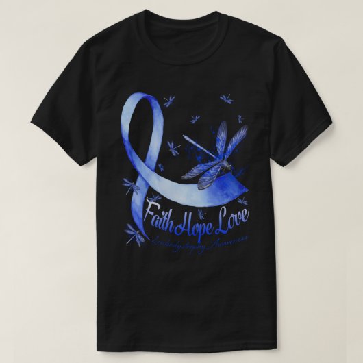 Faith Hope Love Leukodystrophy Awareness Dragonfly Tシャツ (デザイン正面)