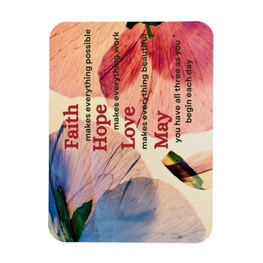 Faith Hope Love May マグネット (縦)