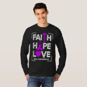 Faith Hope Love NICU Awareness Tシャツ (正面フル)