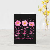 Faith Hope Love Pink Ribbon Breast Cancer Awarenes カード (黄色い花)