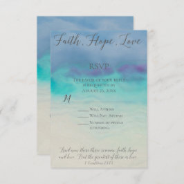 Faith Hope Love RSVP返信カード 招待状