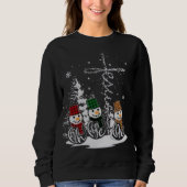 Faith Hope Love Snowmen Christmas スウェットシャツ (正面)