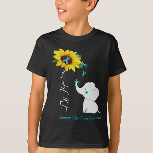 Faith Hope Love Tourette's Syndrome Awareness Tシャツ (正面)