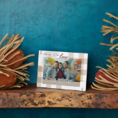 Faith HopeLove Modern Beige Family Photo Scripture フォトプラーク (側面)